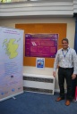Dr Mario Parra with his dementia research poster